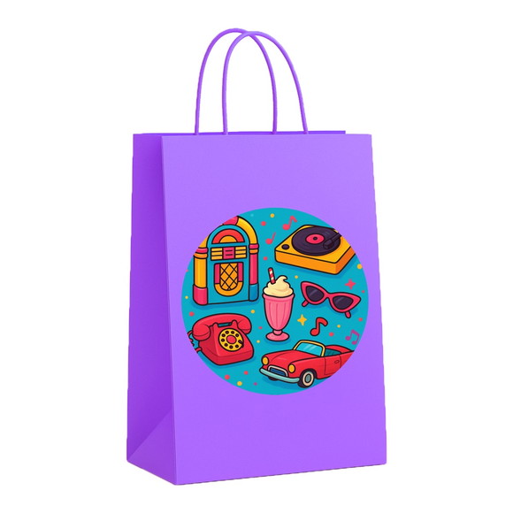 Sacola de Papel Personalizada Infantil Anos 50 - Imagem 4