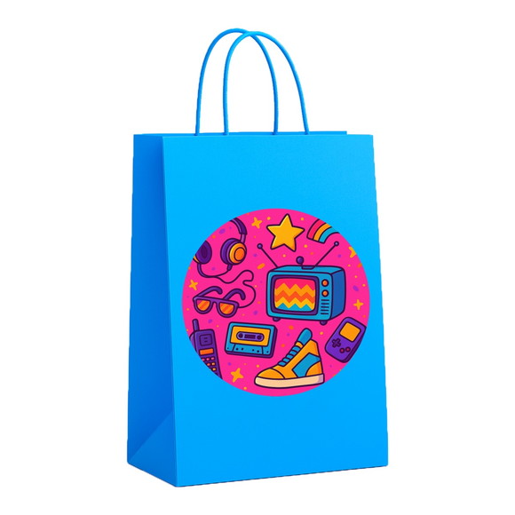Sacola de Papel Personalizada Infantil Anos 80 - Imagem 2