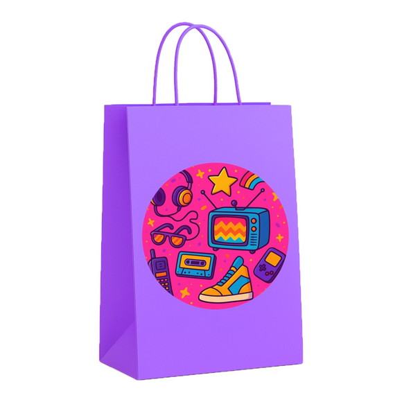 Sacola de Papel Personalizada Infantil Anos 80 - Imagem 4