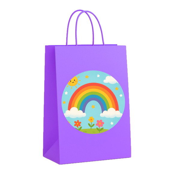 Sacola de Papel Personalizada Infantil Arco-íris - Imagem 4