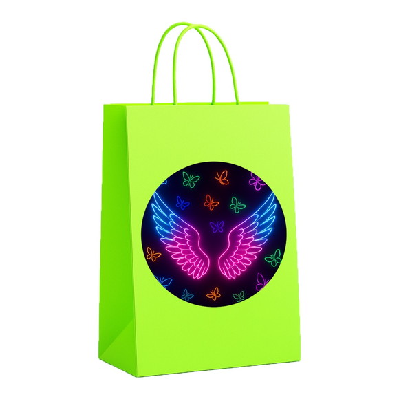 Sacola de Papel Personalizada Infantil Asas Neon - Imagem 5