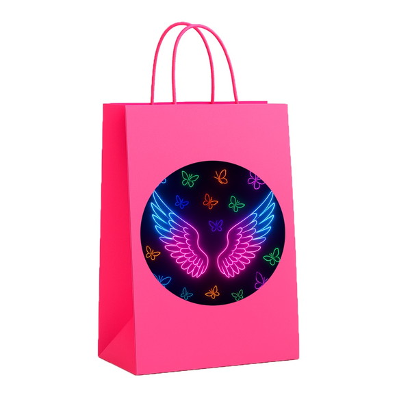 Sacola de Papel Personalizada Infantil Asas Neon - Imagem 3