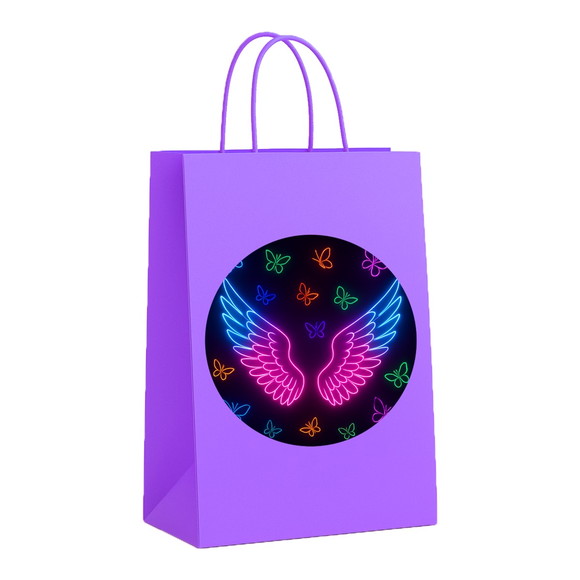 Sacola de Papel Personalizada Infantil Asas Neon - Imagem 4