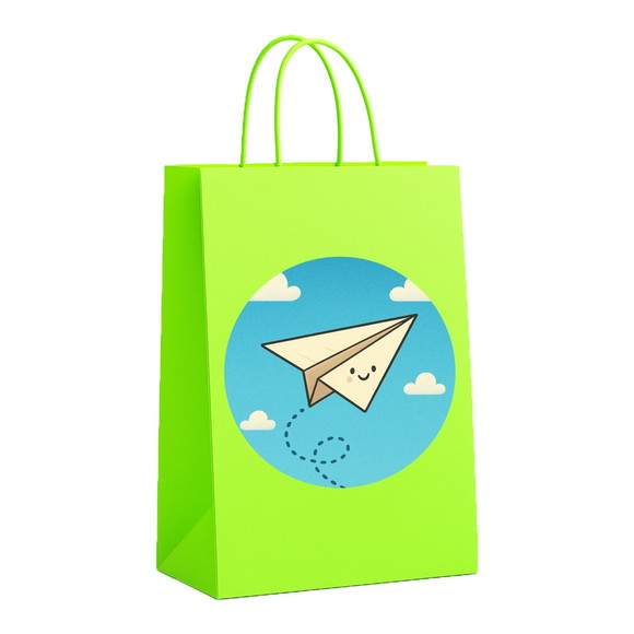 Sacola de Papel Personalizada Infantil Aviãozinho de Papel - Imagem 5