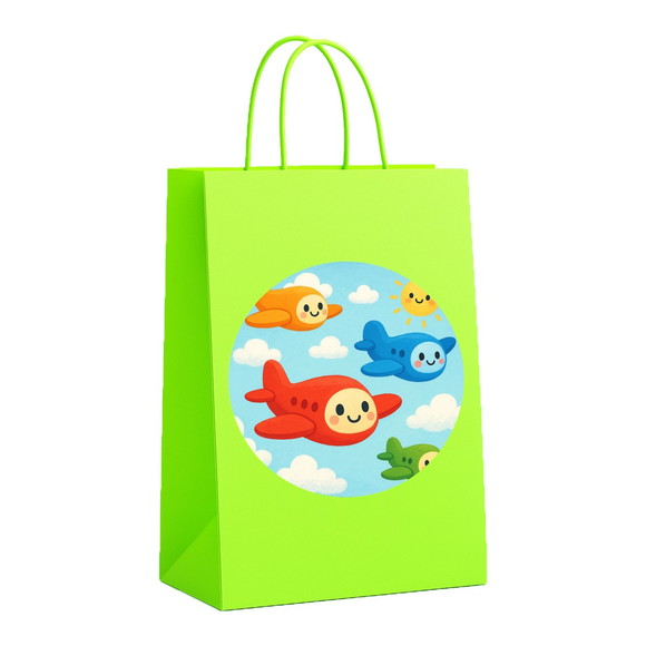 Sacola de Papel Personalizada Infantil Aviões - Imagem 5