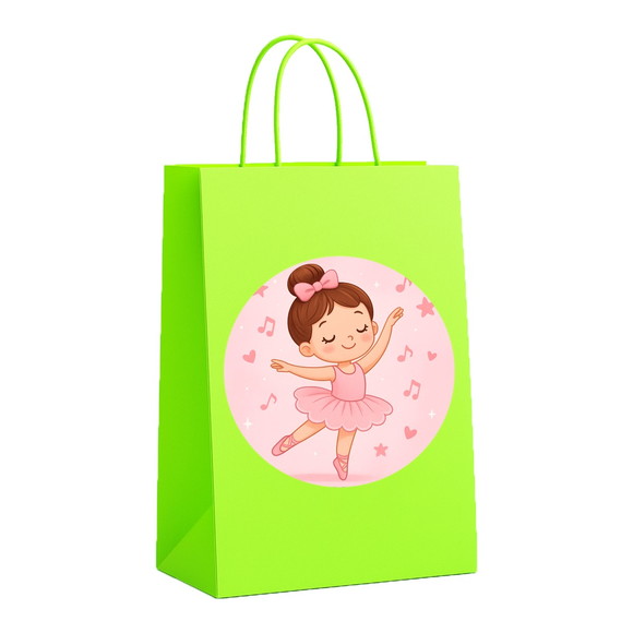 Sacola de Papel Personalizada Infantil Bailarina - Imagem 5