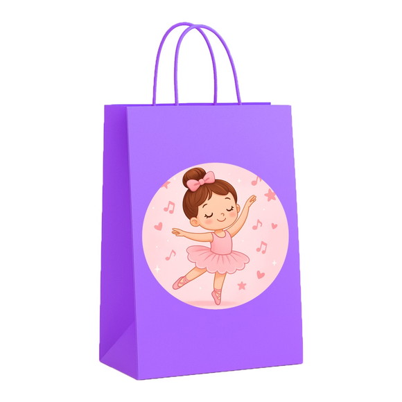 Sacola de Papel Personalizada Infantil Bailarina - Imagem 4