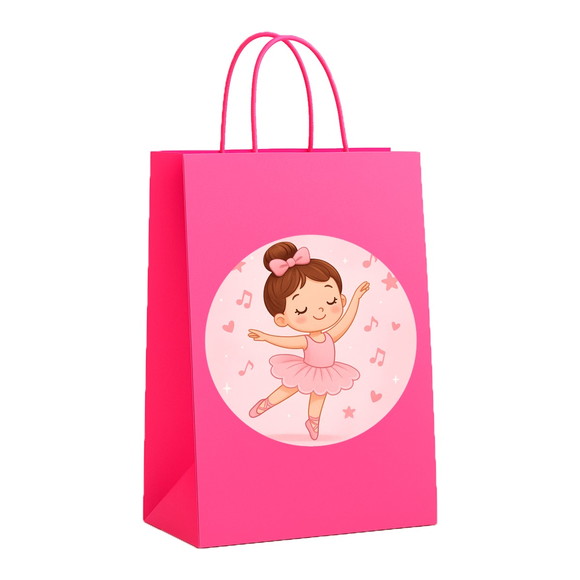 Sacola de Papel Personalizada Infantil Bailarina - Imagem 3