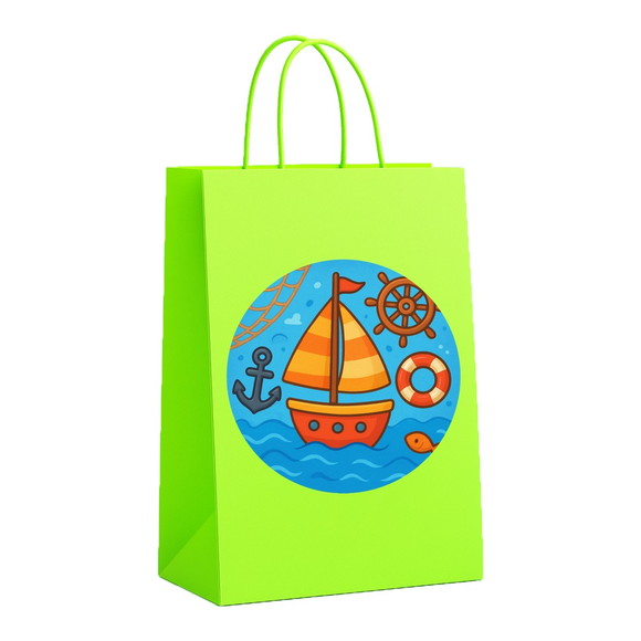 Sacola de Papel Personalizada Infantil Barquinho - Imagem 5