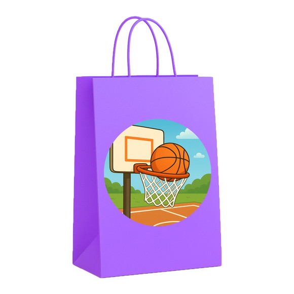 Sacola de Papel Personalizada Infantil Basquete - Imagem 4