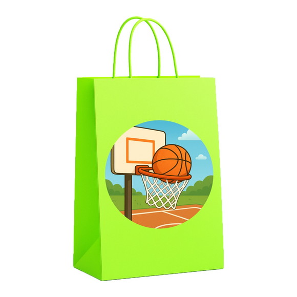 Sacola de Papel Personalizada Infantil Basquete - Imagem 5