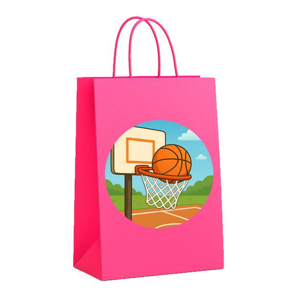 Sacola de Papel Personalizada Infantil Basquete - Imagem 3