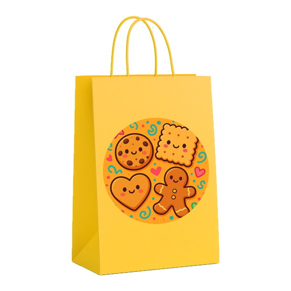 Sacola de Papel Personalizada Infantil Biscoitinhos