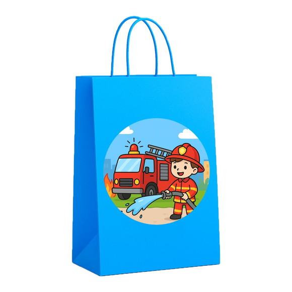 Sacola de Papel Personalizada Infantil Bombeiros - Imagem 2
