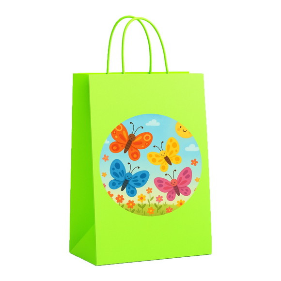 Sacola de Papel Personalizada Infantil Borboletas - Imagem 5