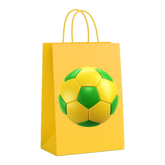 Sacola de Papel Personalizada Infantil Brasil Verde Amarelo - Imagem 4