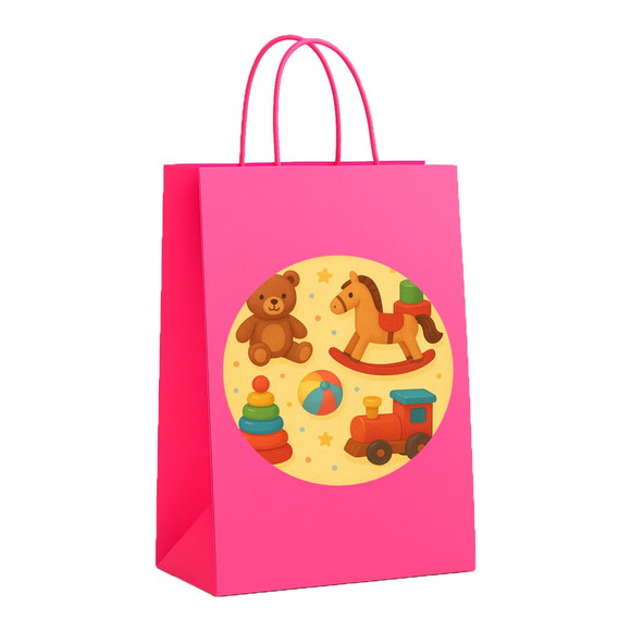 Sacola de Papel Personalizada Infantil Brinquedos Clássicos - Imagem 3