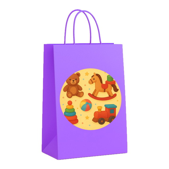 Sacola de Papel Personalizada Infantil Brinquedos Clássicos - Imagem 4