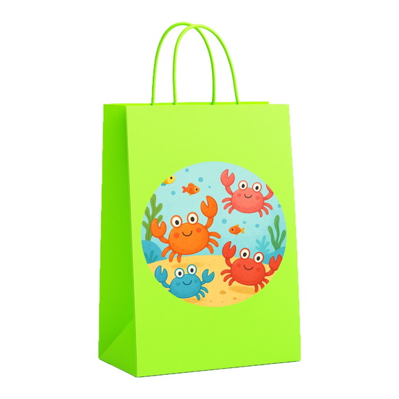 Sacola de Papel Personalizada Infantil Caranguejinhos - Imagem 5