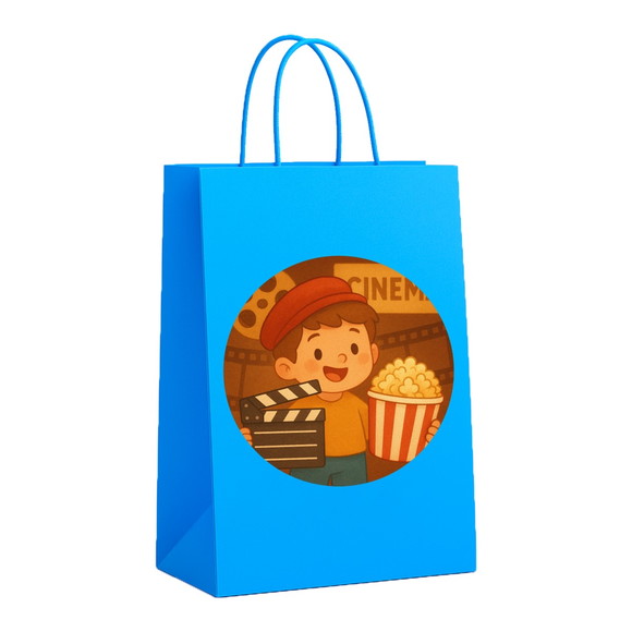 Sacola de Papel Personalizada Infantil Cinema Antigo - Imagem 2