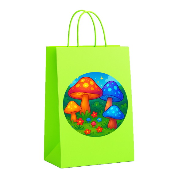 Sacola de Papel Personalizada Infantil Cogumelos Mágicos - Imagem 5