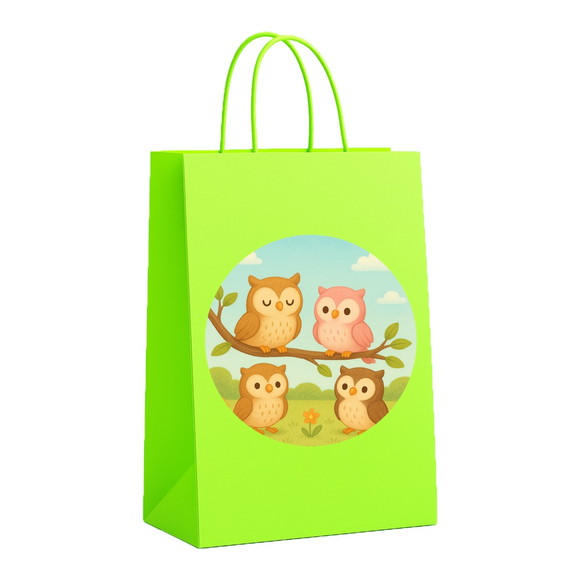 Sacola de Papel Personalizada Infantil Corujinhas - Imagem 5