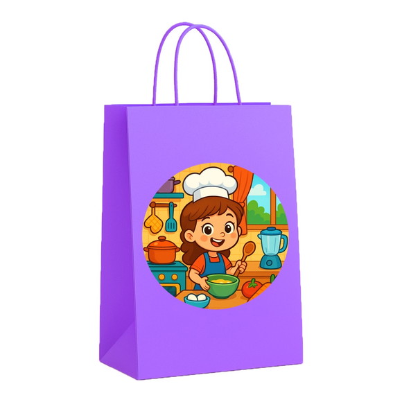 Sacola de Papel Personalizada Infantil Cozinha Kids - Imagem 4