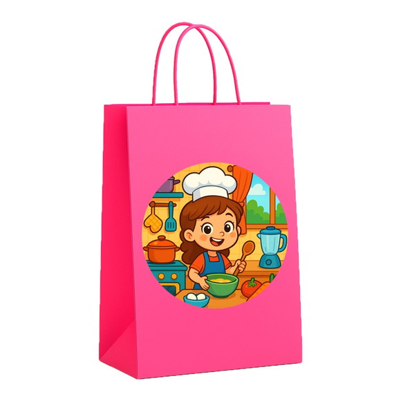Sacola de Papel Personalizada Infantil Cozinha Kids - Imagem 3