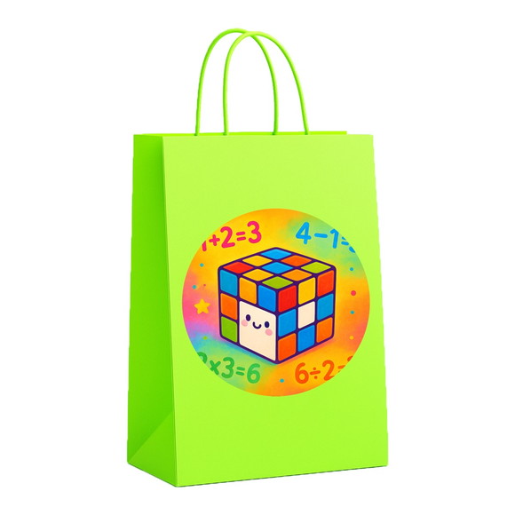 Sacola de Papel Personalizada Infantil Cubo Mágico - Imagem 5