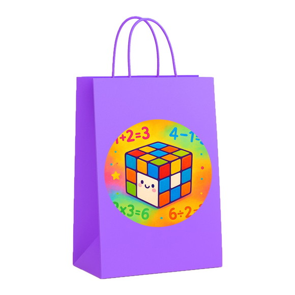 Sacola de Papel Personalizada Infantil Cubo Mágico - Imagem 4