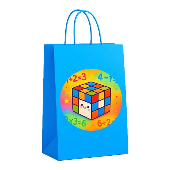 Sacola de Papel Personalizada Infantil Cubo Mágico - Imagem 2