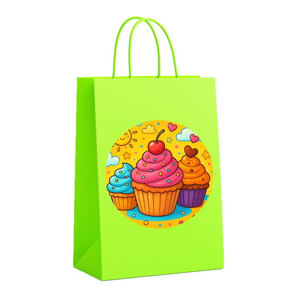 Sacola de Papel Personalizada Infantil Cupcakes - Imagem 5