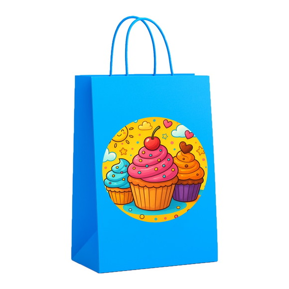 Sacola de Papel Personalizada Infantil Cupcakes - Imagem 2