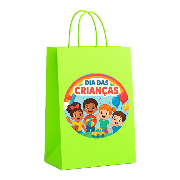 Sacola de Papel Personalizada Infantil Dia das Crianças - Imagem 5