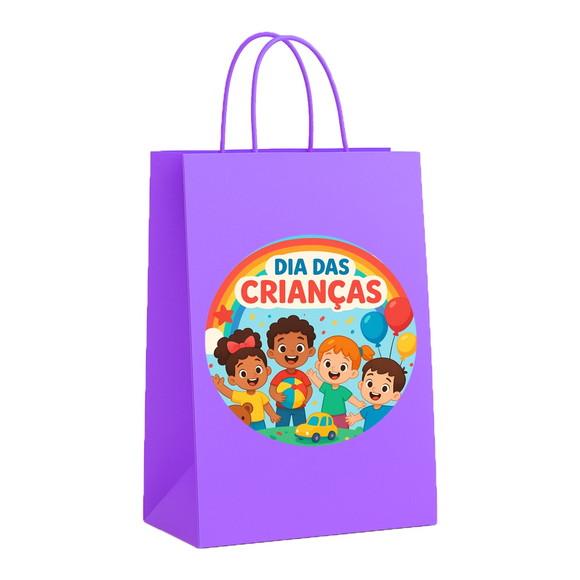 Sacola de Papel Personalizada Infantil Dia das Crianças - Imagem 4