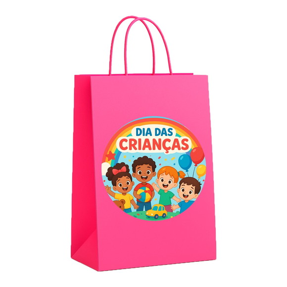 Sacola de Papel Personalizada Infantil Dia das Crianças - Imagem 3