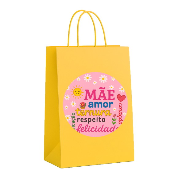 Sacola de Papel Personalizada Infantil Dia das Mães