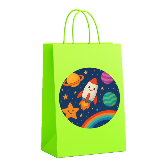 Sacola de Papel Personalizada Infantil Espaço Colorido - Imagem 5