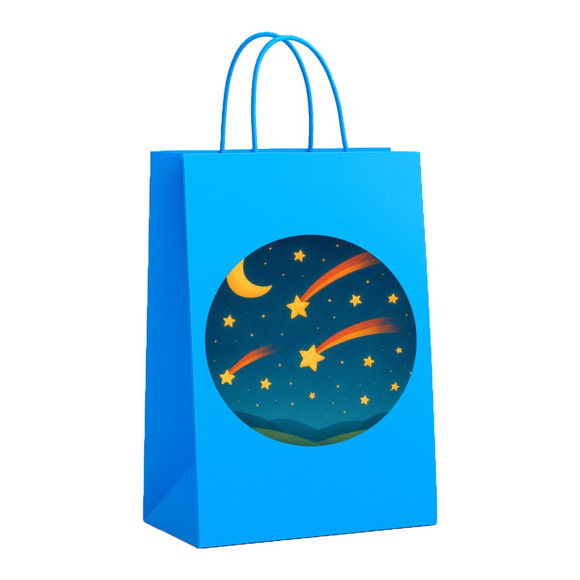 Sacola de Papel Personalizada Infantil Estrelas Cadentes - Imagem 2