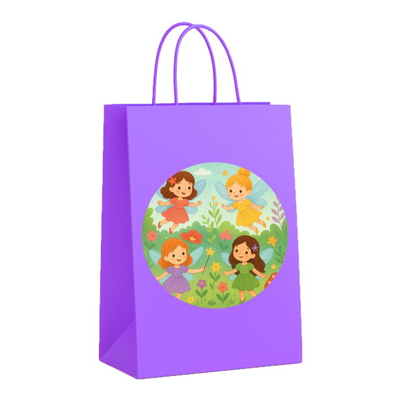 Sacola de Papel Personalizada Infantil Fadas - Imagem 4