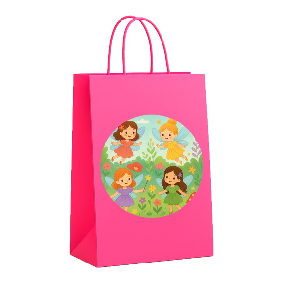 Sacola de Papel Personalizada Infantil Fadas - Imagem 3