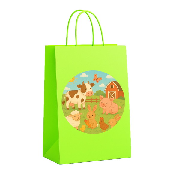 Sacola de Papel Personalizada Infantil Fazendinha - Imagem 5