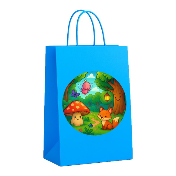 Sacola de Papel Personalizada Infantil Floresta Encantada - Imagem 2