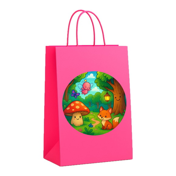 Sacola de Papel Personalizada Infantil Floresta Encantada - Imagem 3