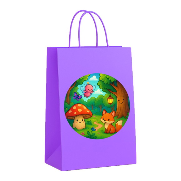 Sacola de Papel Personalizada Infantil Floresta Encantada - Imagem 4