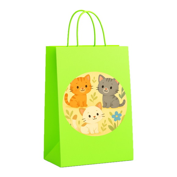 Sacola de Papel Personalizada Infantil Gatinhos - Imagem 5