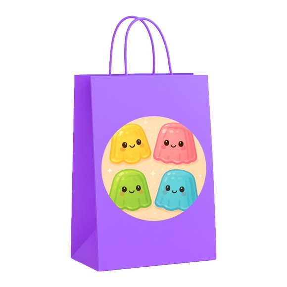 Sacola de Papel Personalizada Infantil Gelatinas - Imagem 4