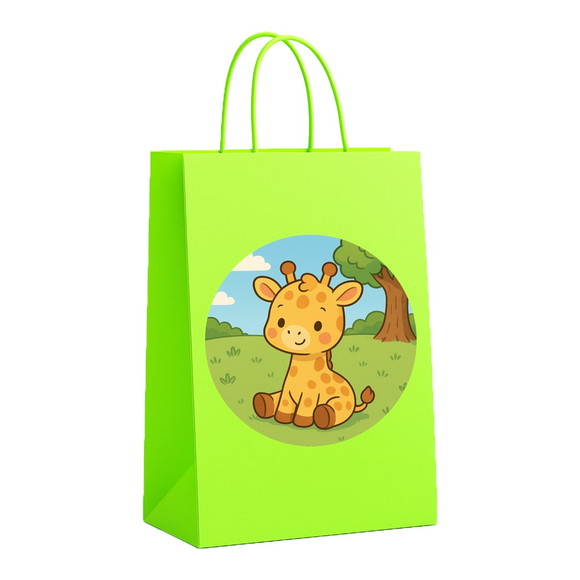 Sacola de Papel Personalizada Infantil Girafinha Baby - Imagem 5