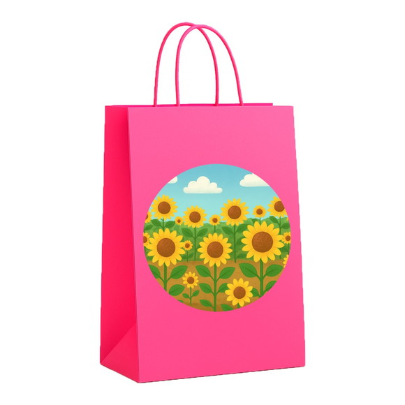Sacola de Papel Personalizada Infantil Girassóis - Imagem 3