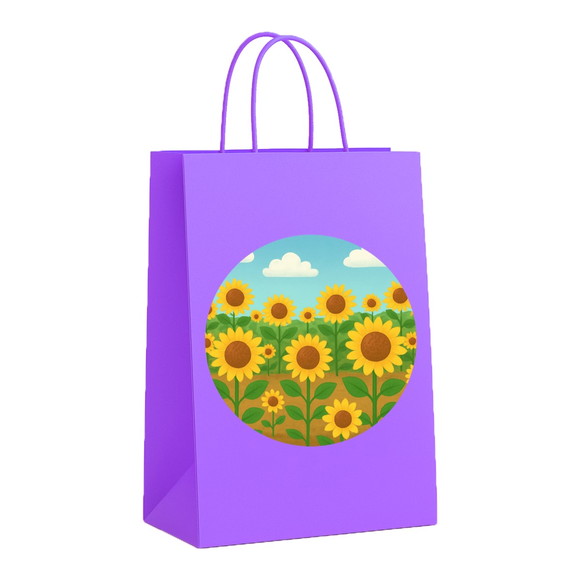 Sacola de Papel Personalizada Infantil Girassóis - Imagem 4